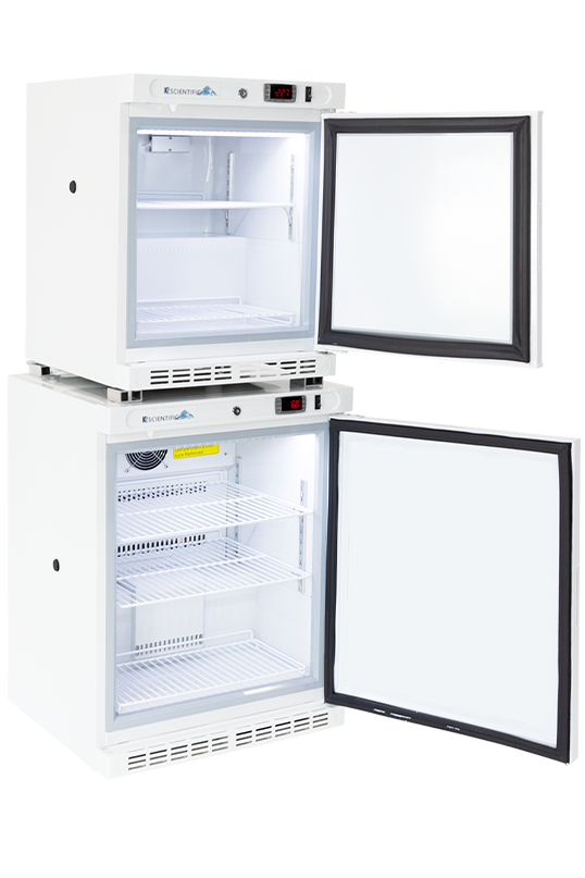 inside k202sdf-k204sdr lab refrigerator and freezer