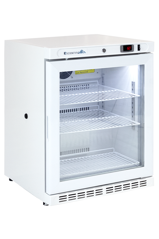 4 cubic foot undercounter glass door refrigerator
