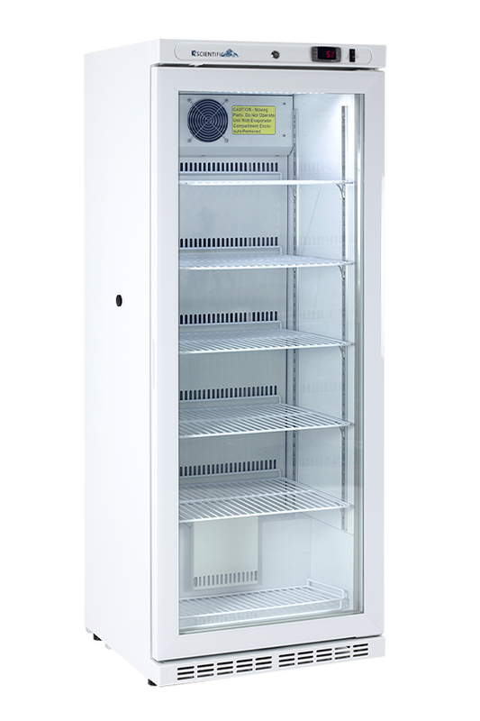 10 cubic foot upright glass door vaccine refrigerator