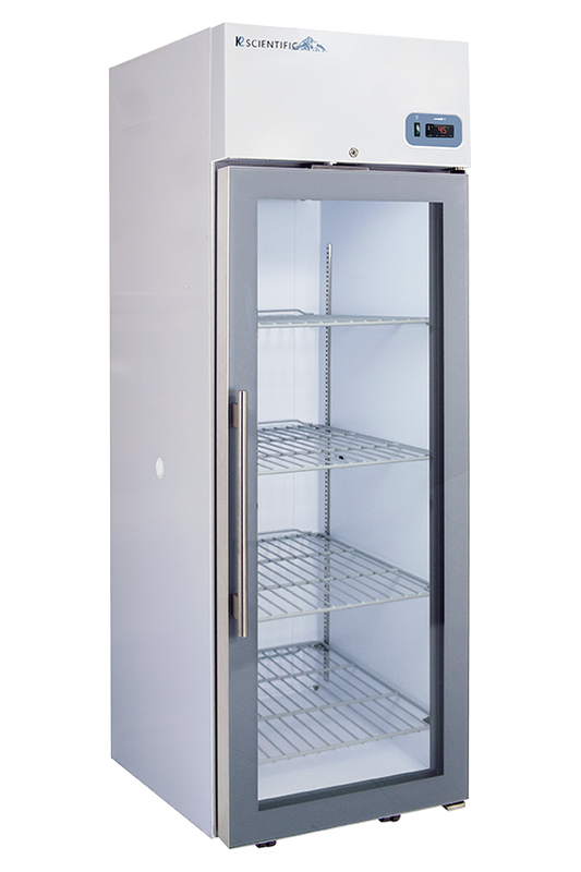 14 cubic foot glass door medical refrigerator