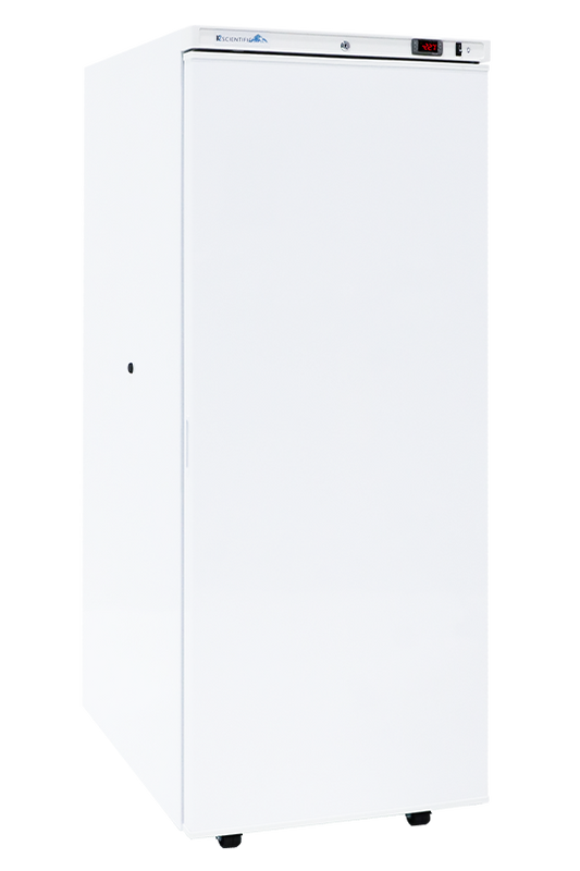 K224 solid door freezer angled