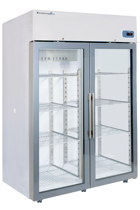 49 cubic foot high performance glass door refrigerator