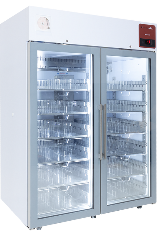 k249gdr-bb glass door refrigerator blood storage