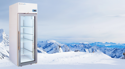 25 cubic foot glass door refrigerator on a mountain