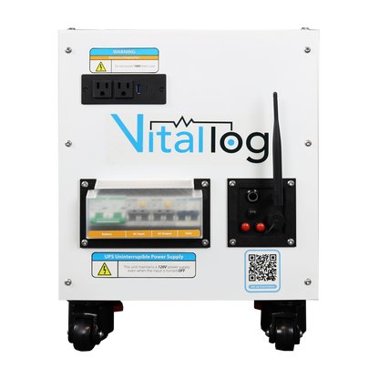 front of the 7kwh VitalLog UPS Battery backup