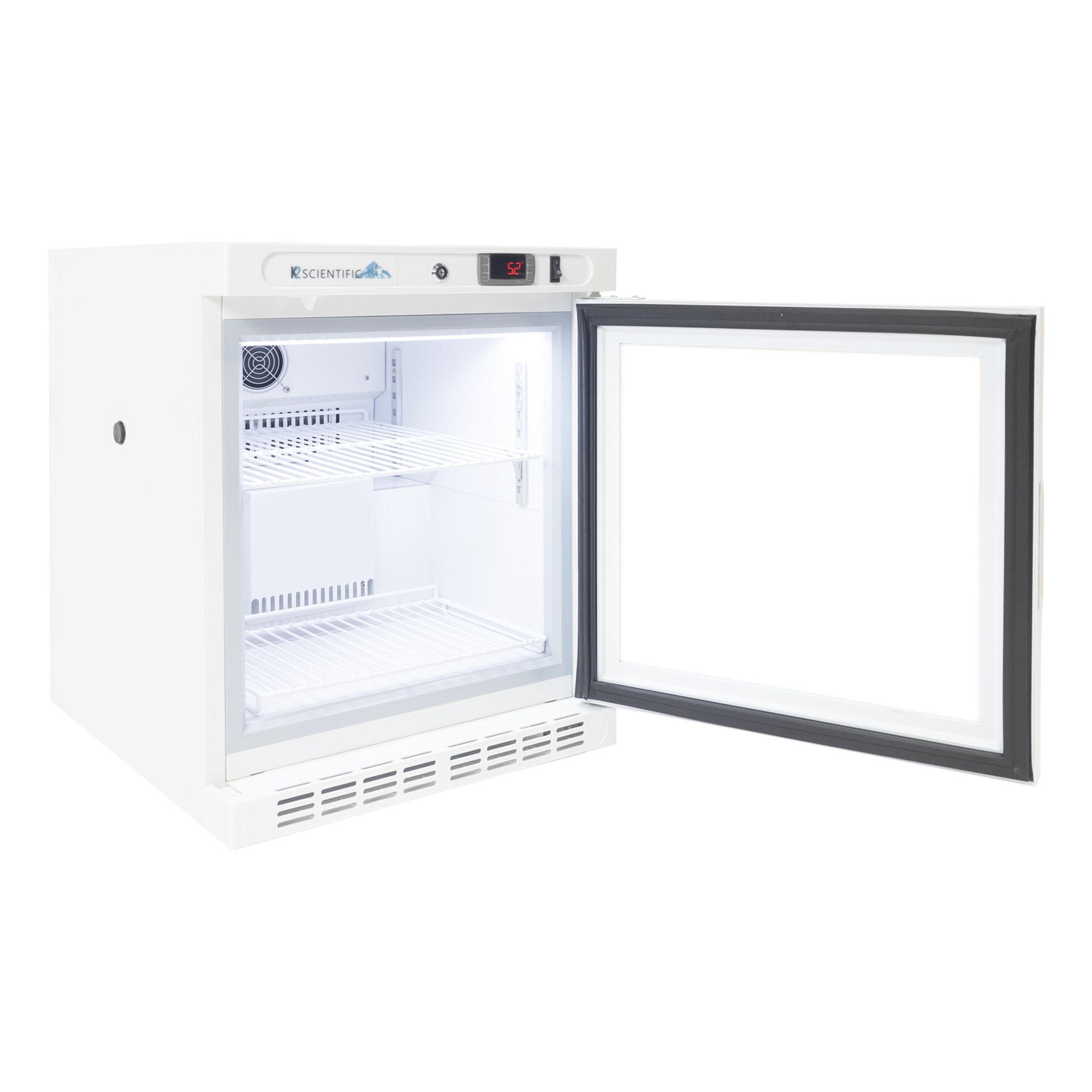 2.5 Cu. Ft. Bench-top Glass Door Lab Refriger – K2 Scientific