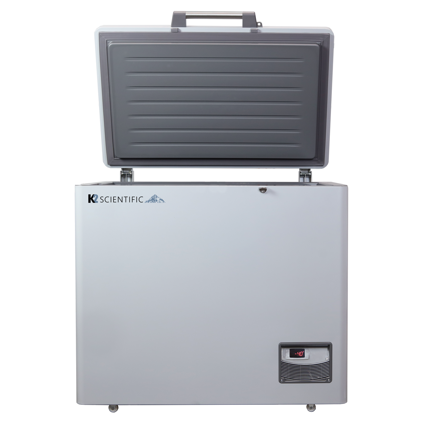 7 cu. ft. low temperature freezer chest door opened