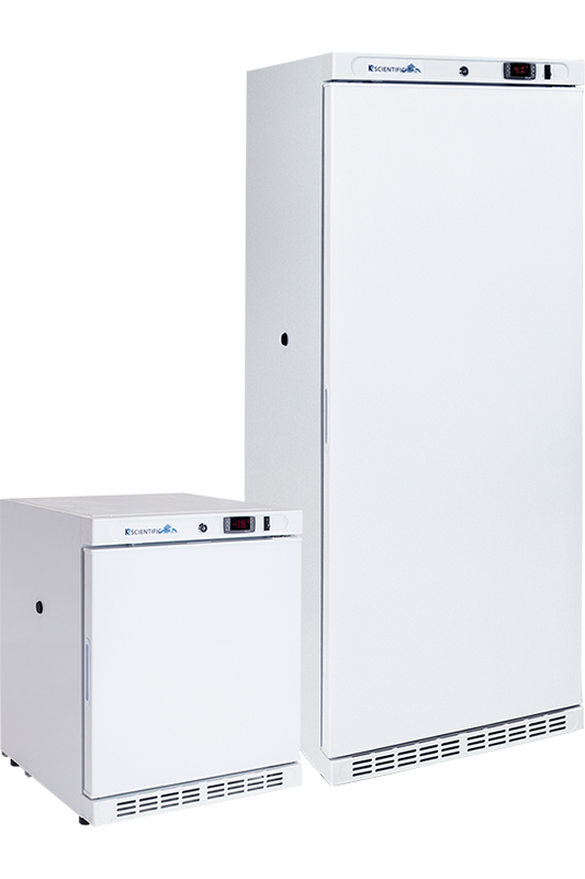 combination 10 cubic foot solid door refrigerator and 2 cubic foot solid door freezer