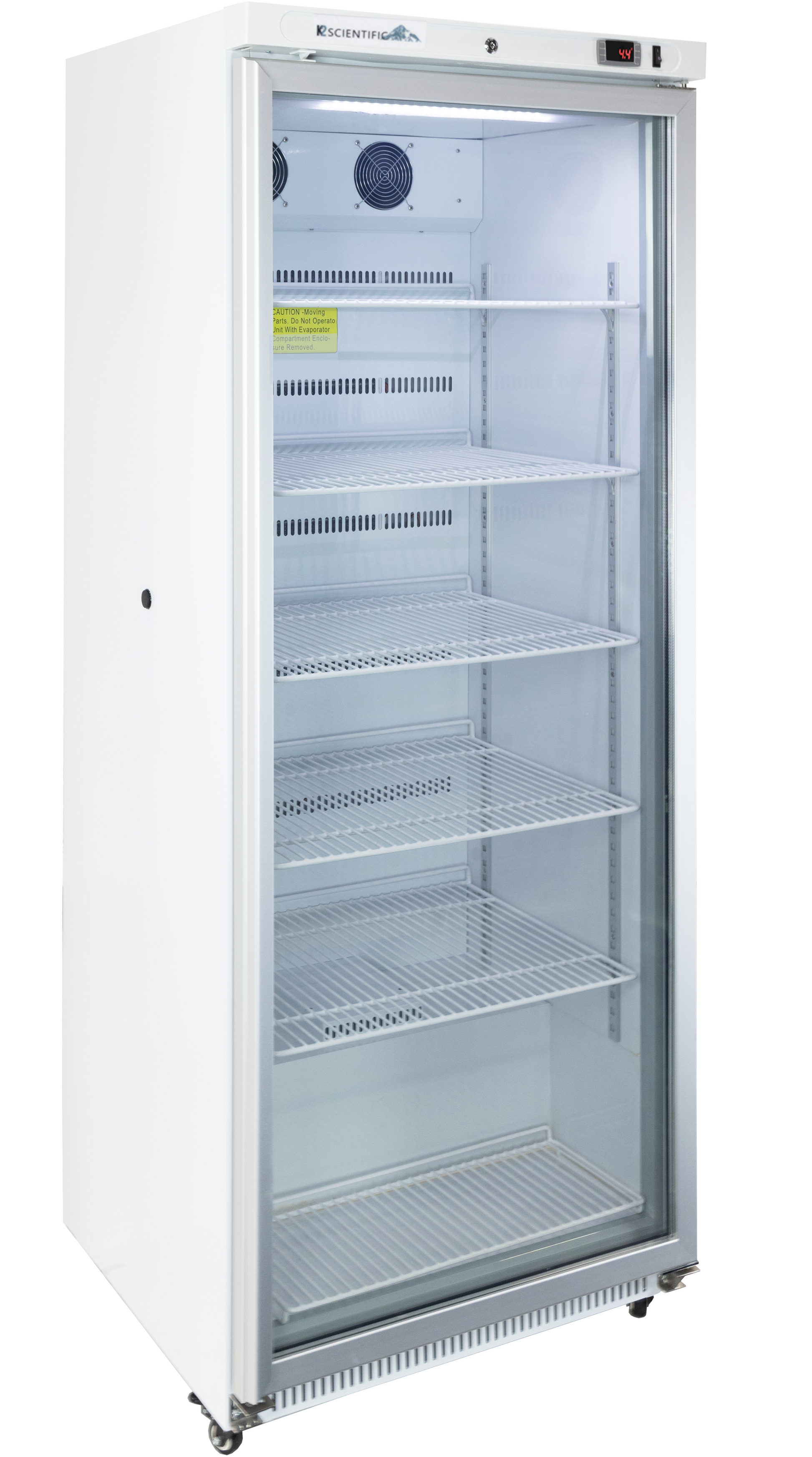 20 cubic foot glass door lab grade upright refrigerator