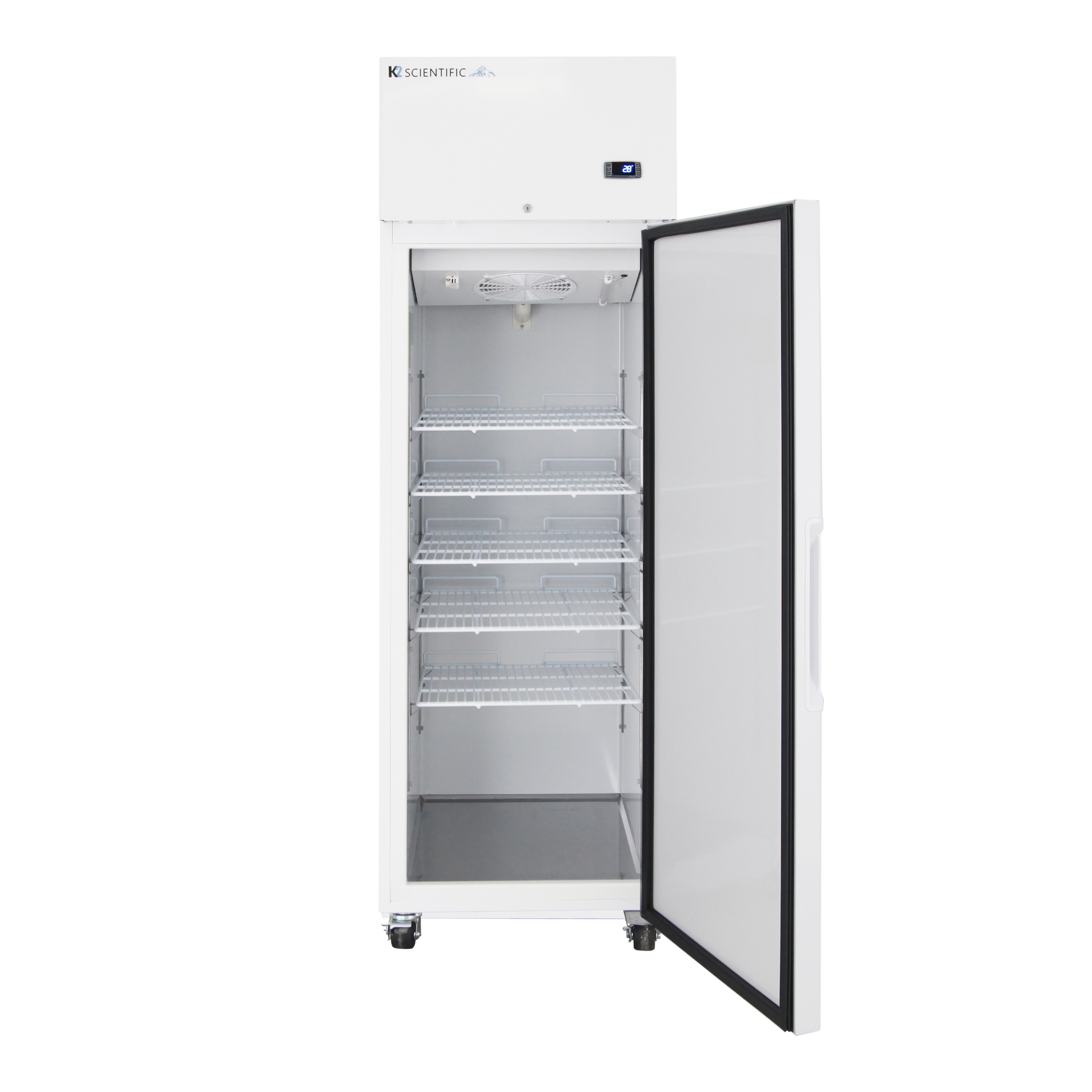 inside of the 22 cu ft refrigerator featuring five adjustable shelves