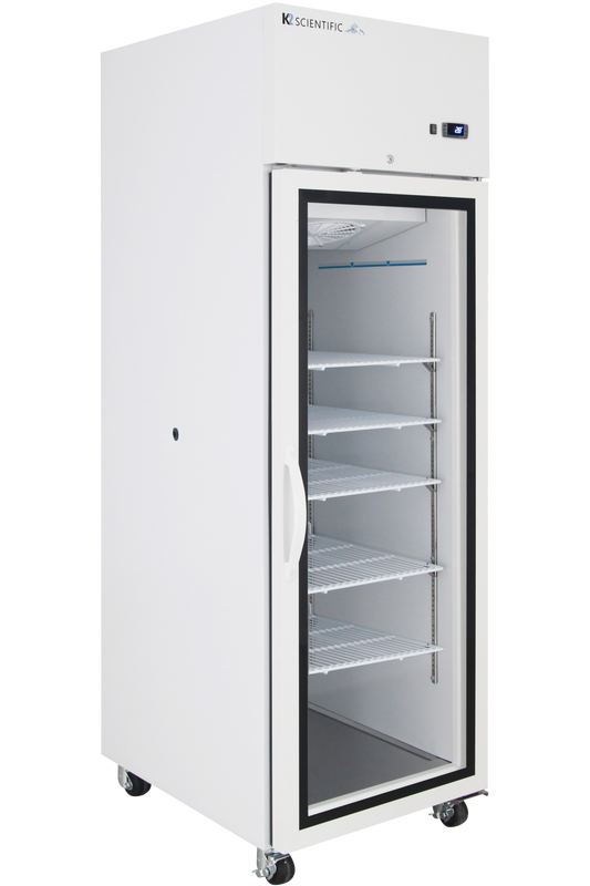 22 cu ft glass door upright refrigerator