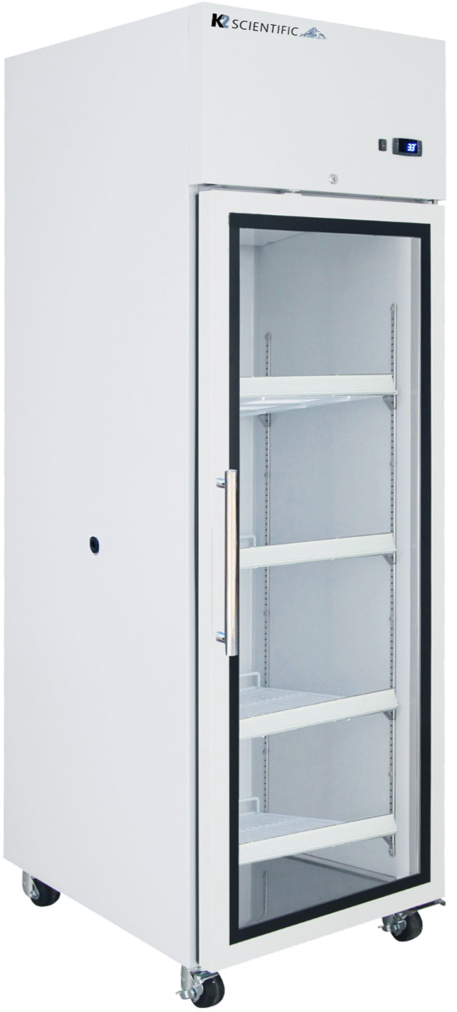 23 Cu. Ft. High Performance Glass Door Upright Refrigerator