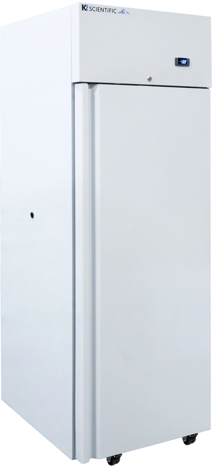 K2 scientific's 23 cu ft solid door upright freezer