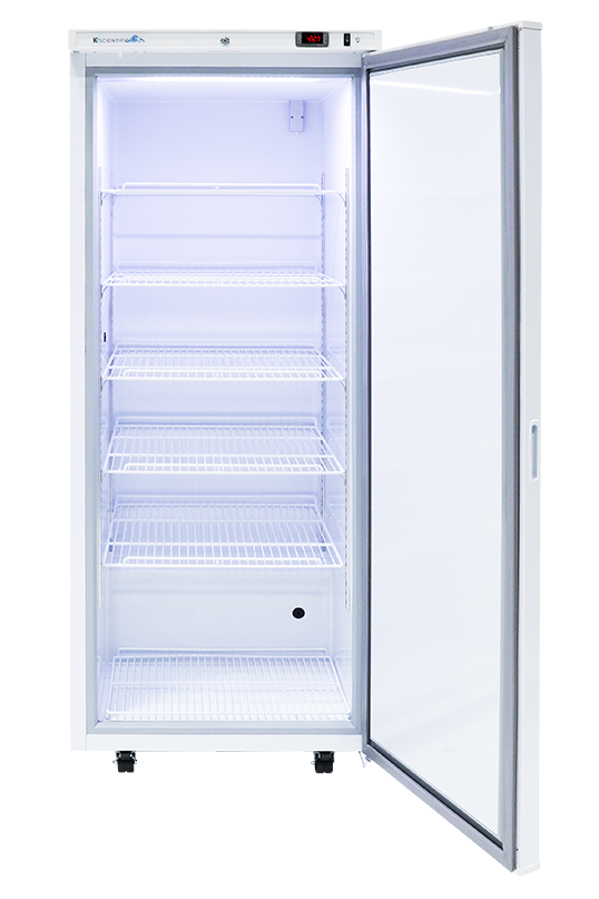 K224SDF lab freezer with the front open