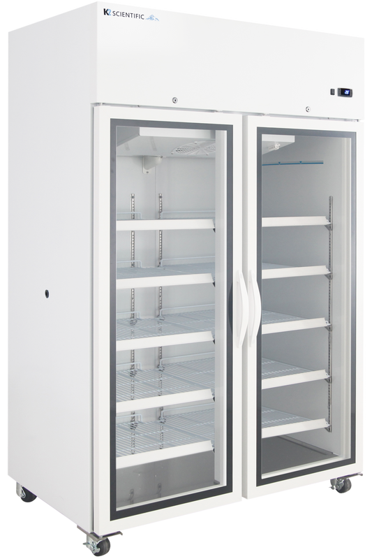 47 cu ft glass door upright refrigerator for research labs