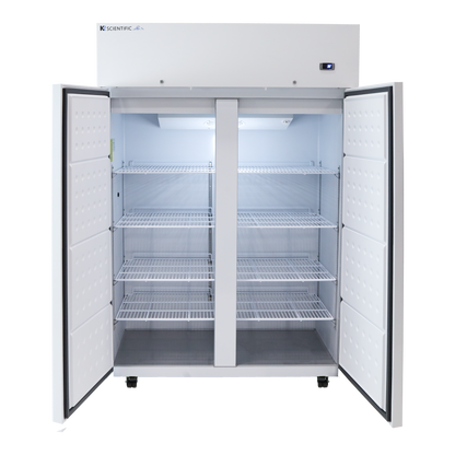 interior of the k2 scientific's medical double door refrigerator