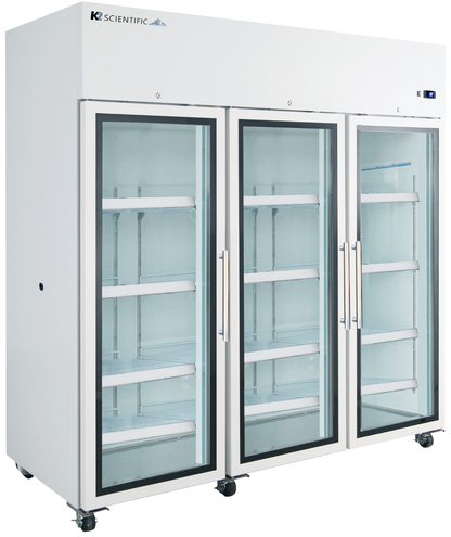 73 cu ft glass triple door refrigerator for hospitals and medical facilities